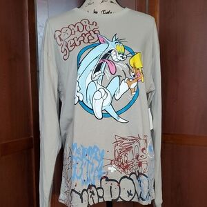 Tom and Jerry Graphic Long Sleeve Shirt